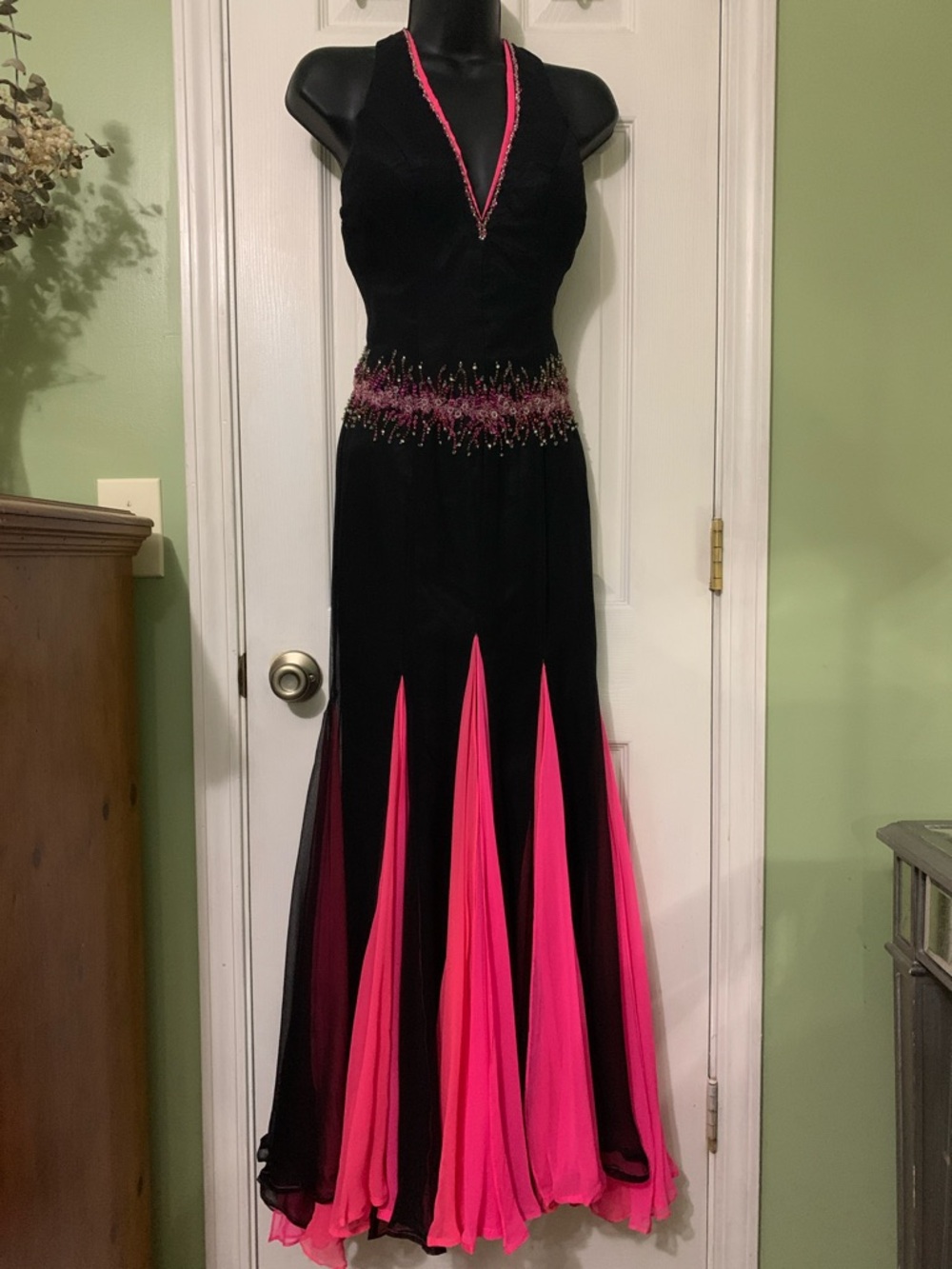 Vintage Alyce Designs Silk Prom Party Maxi Dress Y2K 90s Fairy